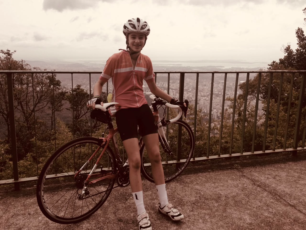Tota Magalhães em treino ou prova de ciclismo