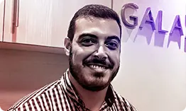 Foto do Head de Marketing Gabriel  no site da Galaxxia, a melhor Agência de Marketing Digital, Publicidade e Consultoria de Marketing no Rio de Janeiro e São Paulo que impulsiona vendas, inovação e gestão de marca.