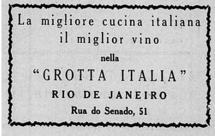 “Il Pasquino Coloniale” (jornal de São Paulo citando o estabelecimento no Rio), outubro de 1937