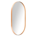 Espelho De Vidro Oval  Madrid Com Moldura