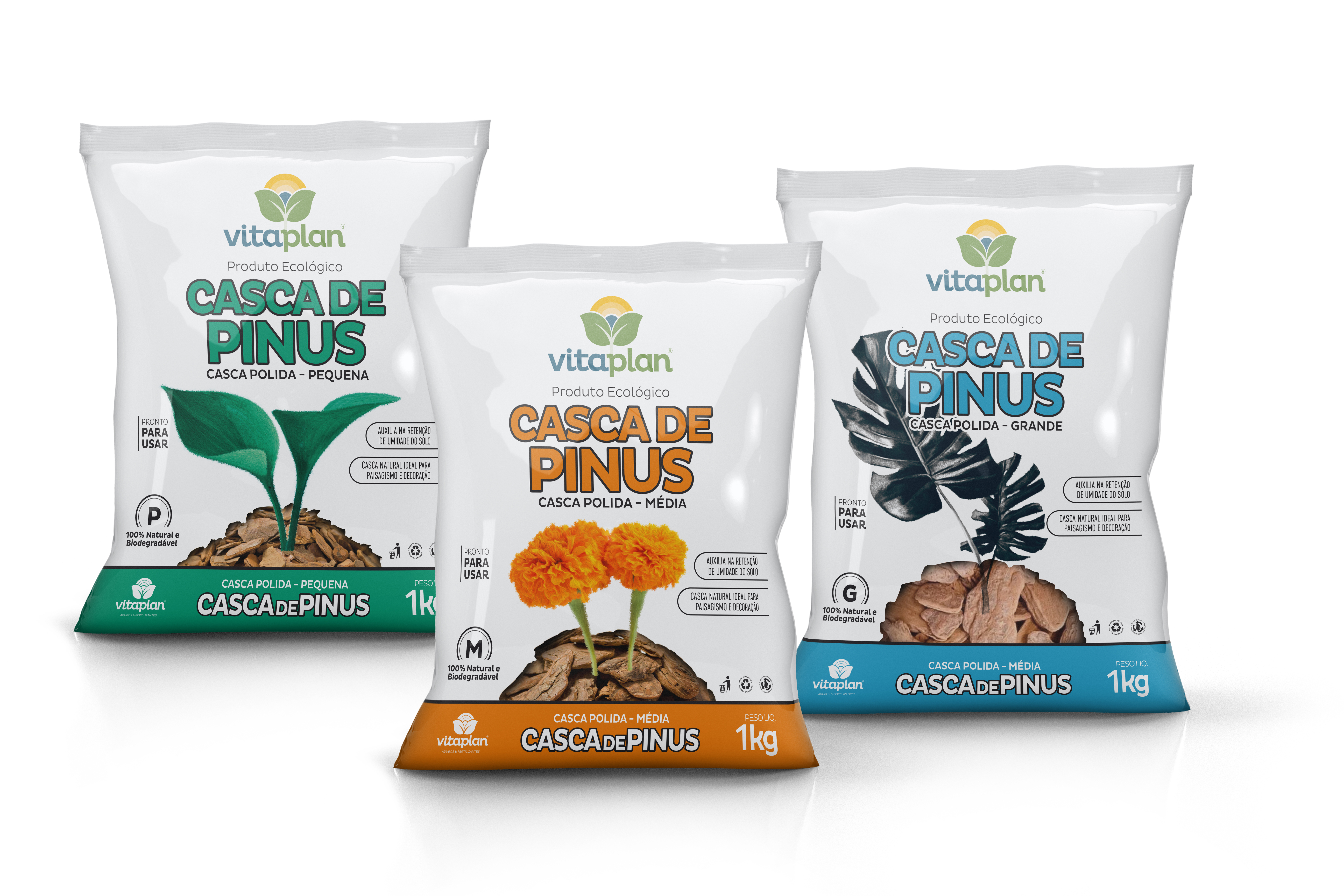 CASCA DE PINUS POLIDA 1 kg